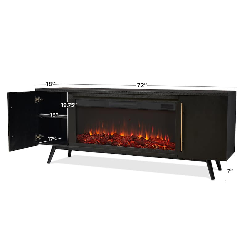 Morris Electric 72" Fireplace TV Stand by Real Flame