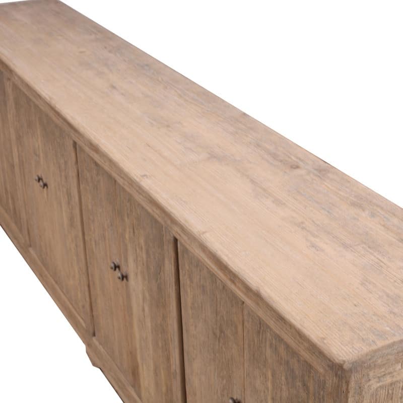 122" Long Ravello Cabnet with 8 Doors Weathered Natural