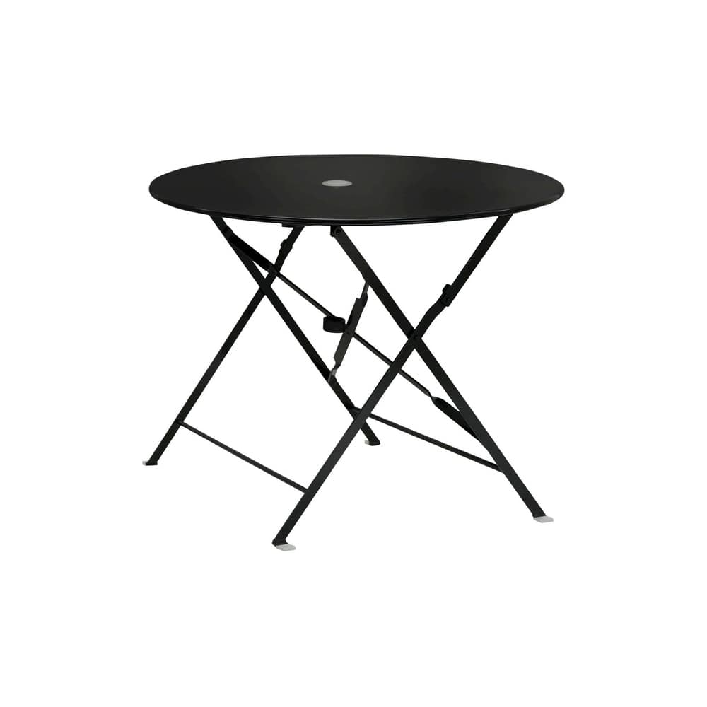 Carolina Living Bistro 36" Round Folding Outdoor Table - Umbrella Hole
