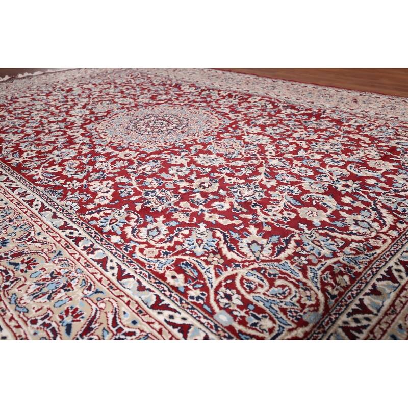 Traditional Floral Mashad Turkish Area Rug Machine Made Carpet - 6'6" x 9'7"