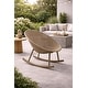 preview thumbnail 12 of 45, Set of 2 Mid-Century Modern Rocking Lounge Chairs - Egg-Shaped Breathable Plastic Seat with Durable Plastic Base, Accent Seating