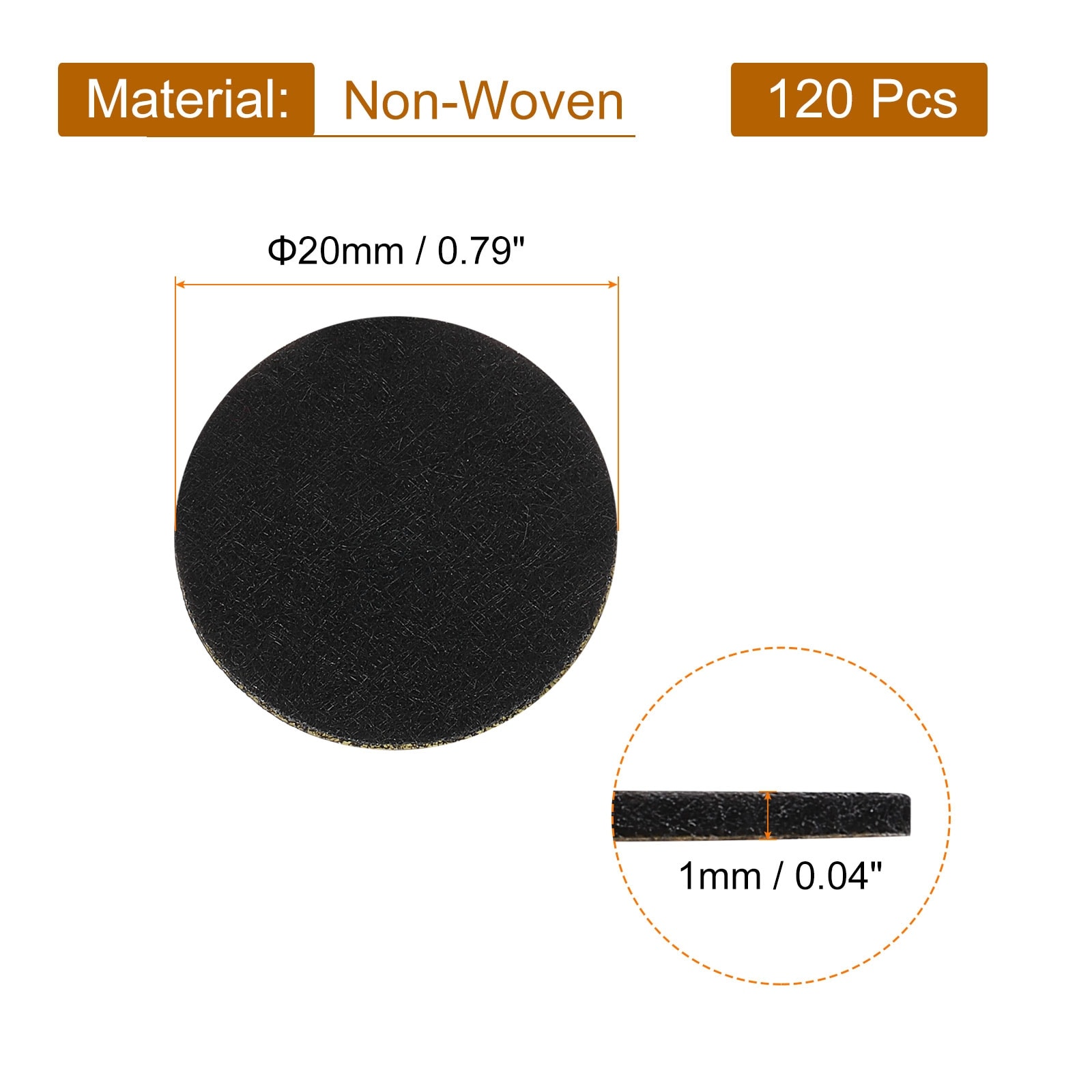 Round Felt Circles, Felt Fabric Sticker Self-Adhesive Felt Pads Pre Cut Felt Pads