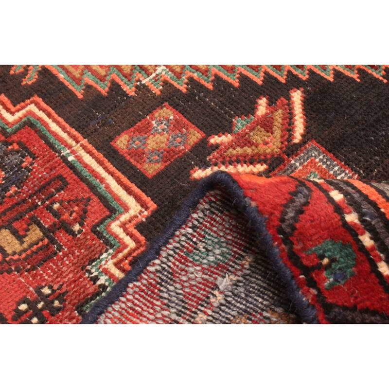 ECARPETGALLERY Hand-knotted Andelz Dark Brown Wool Rug - 4'2 x 7'0