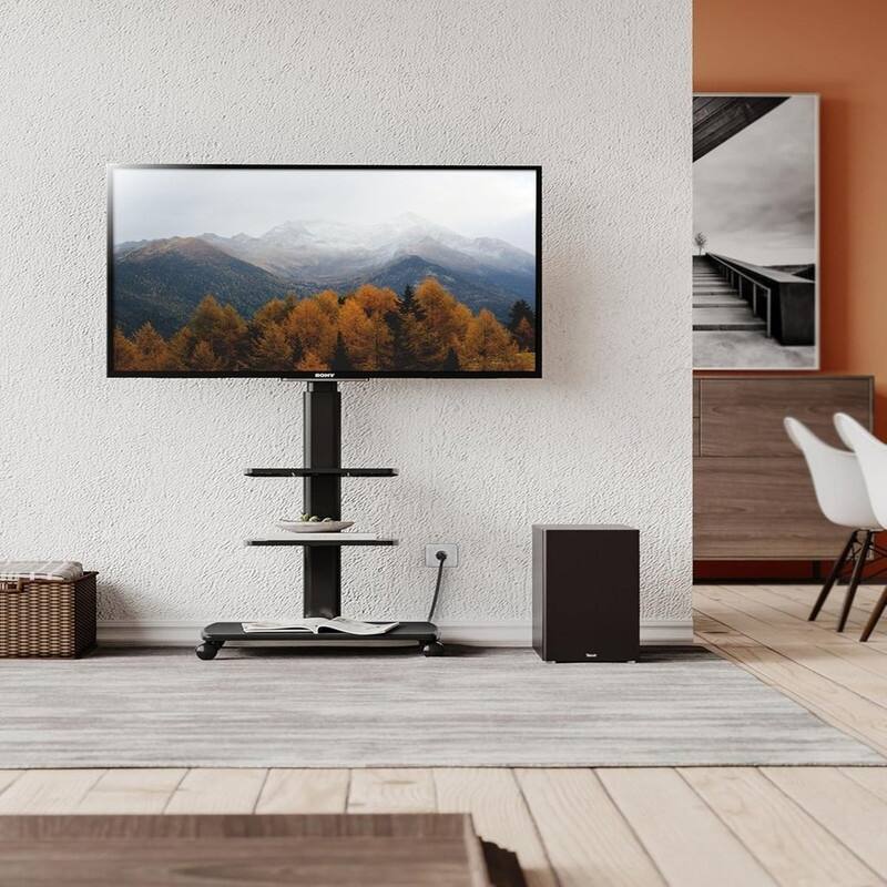 Rolling TV Stand with Power Outlets