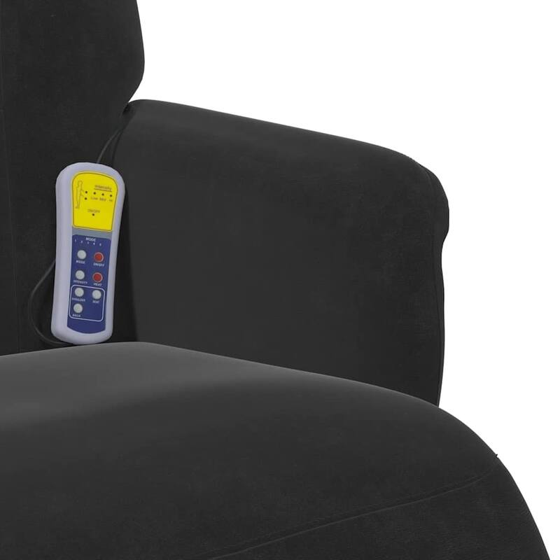 vidaXL Massage Recliner Chair with Footrest Black Velvet