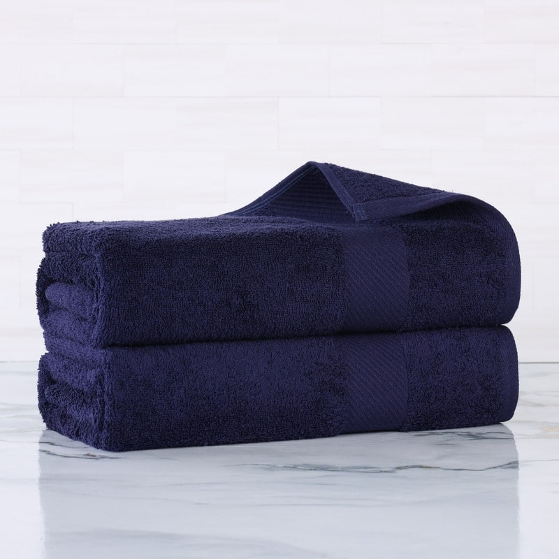 Superior Luxury Solid Highly Absorbent Egyptian Cotton Bath Sheet Towel - (Set of 2)