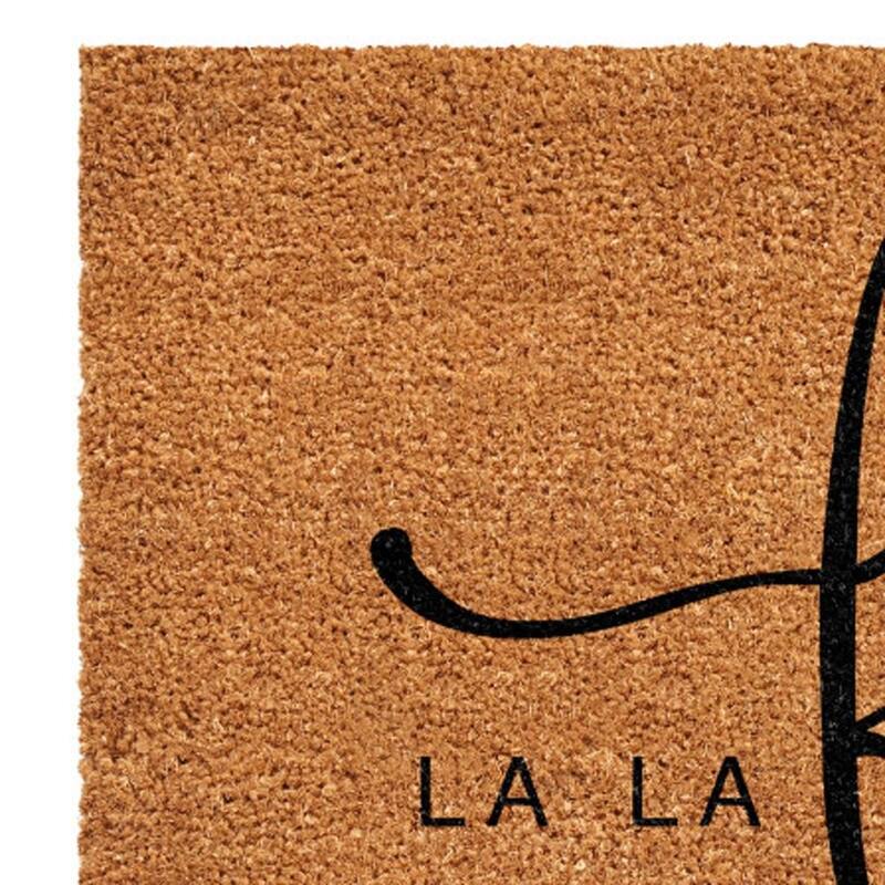 HomeRoots 24" X 36" Brown And Black Christmas Outdoor Coir Door Mat - 24.00' X '36.00