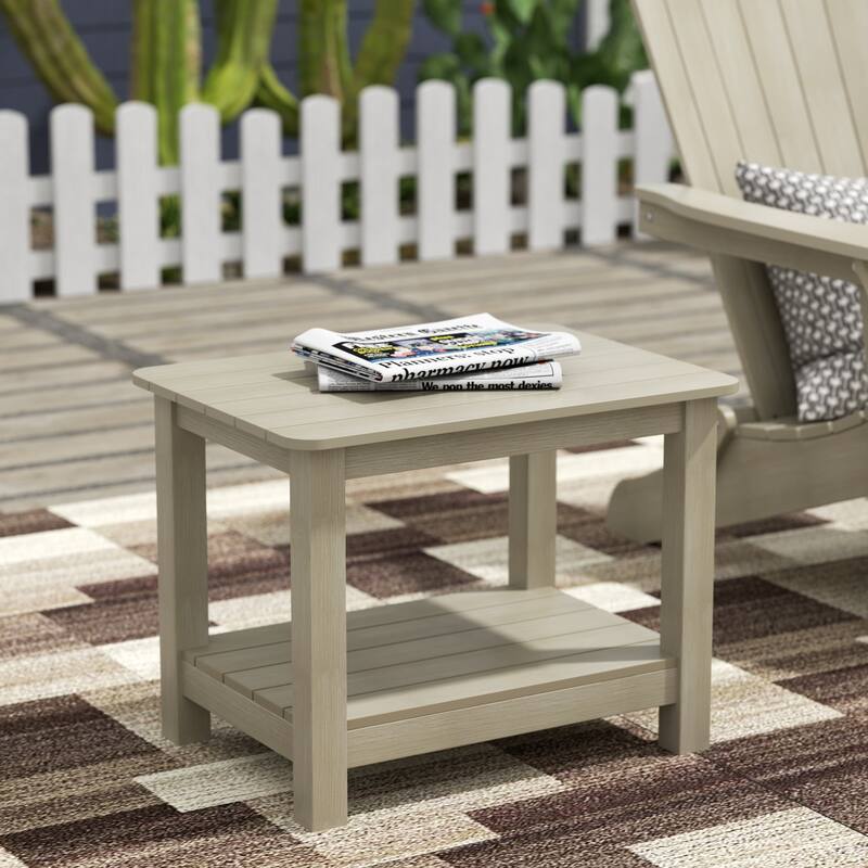 Vineyard HIPS Eco-Friendly Outdoor Modern Square All Weather Side Table