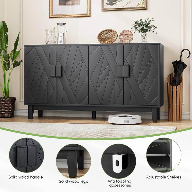 Medieval Modern Multifunctional Decorative Cabinet, Modern Style Buffet with Storage