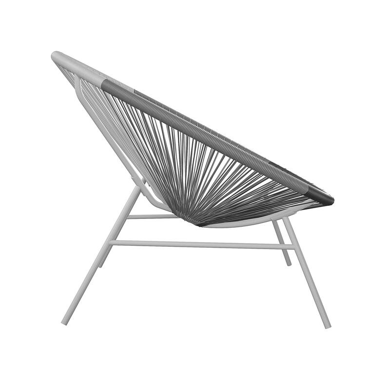 GDFStudio - Outdoor Steel Lounge Chair Set with Ergonomic Design(Set of 2)