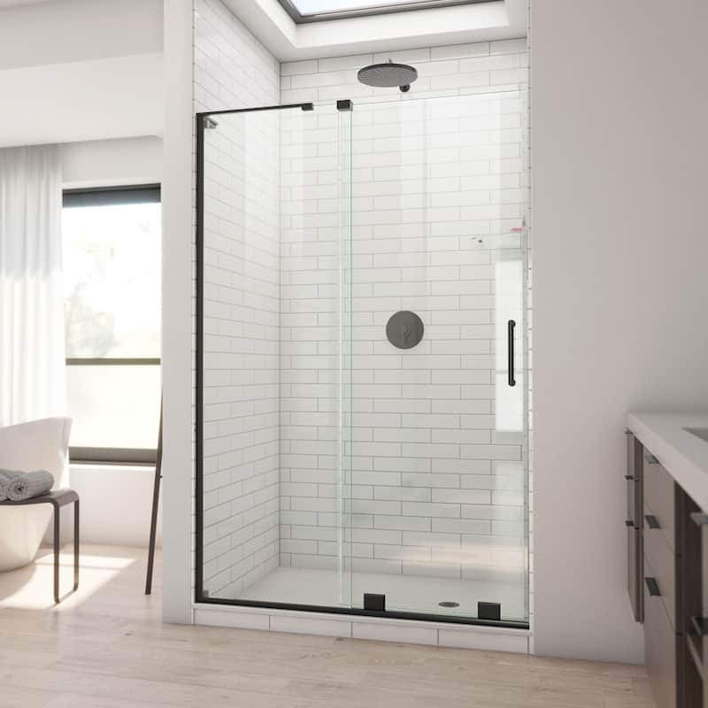 DreamLine Mirage-X 44 - 48 inch W x 71 inch H Frameless Sliding Shower Door in Matte Black