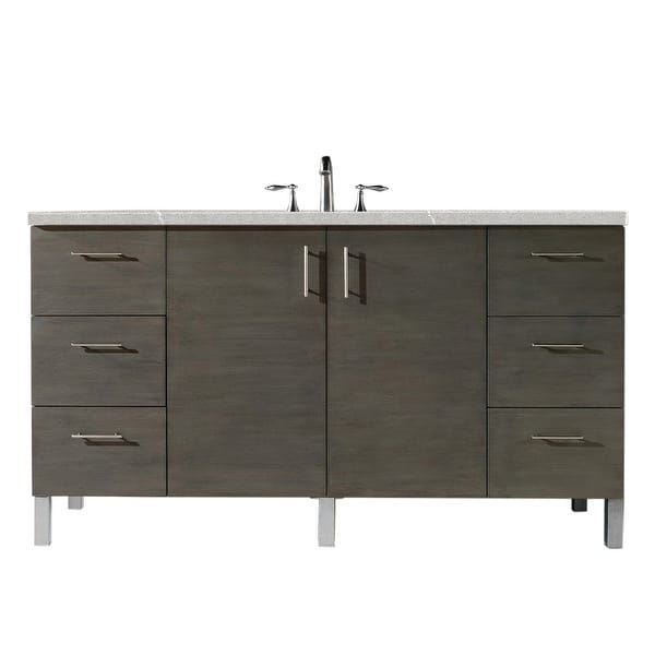 slide 2 of 36, James Martin Vanities Metropolitan 60" Single Vanity, Silver Oak