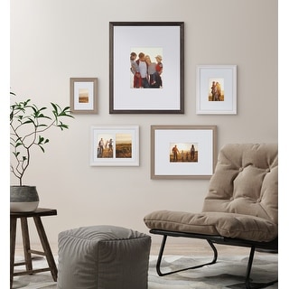 Kate and Laurel Bordeaux Gallery Wall Matted Picture Frame Set