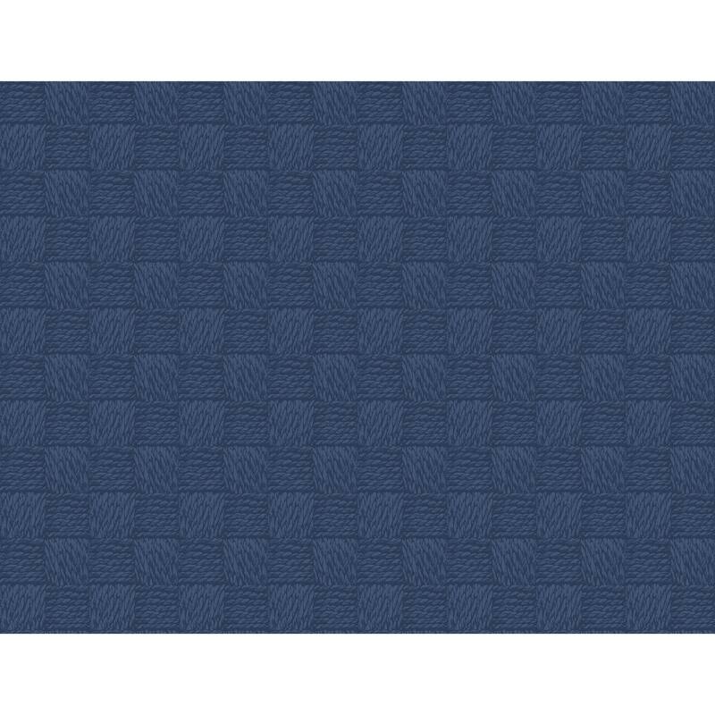 A-Street Prints Calabash Navy Rope Basketweave Wallpaper