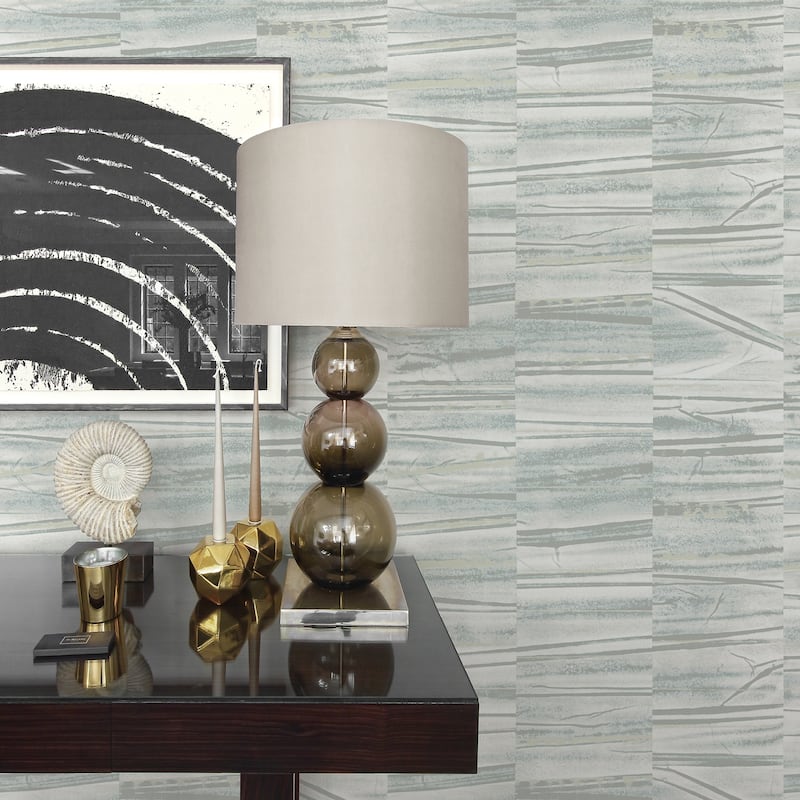 A-Street Prints Lithos Slate Geometric Marble Wallpaper