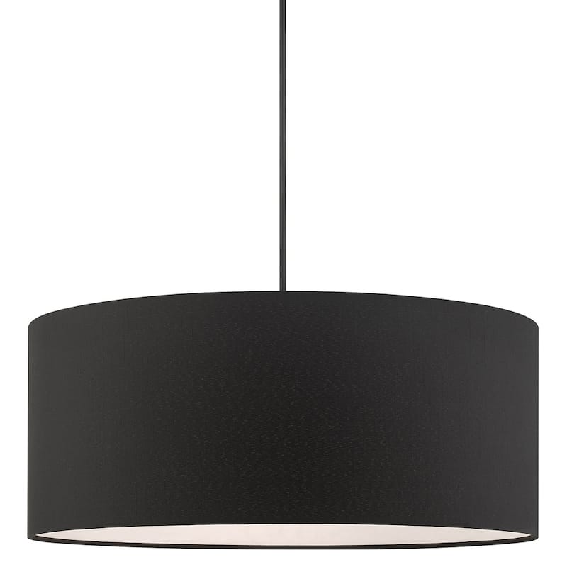 Livex Lighting Bainbridge 3 Light 18" Wide Drum Chandelier - Black