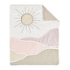 preview thumbnail 3 of 4, Sweet Jojo Designs Blush Pink Mauve Boho Desert Sun Girl 3pc Mini Crib Bedding Set Taupe Bohemian Watercolor Mountains Southwest