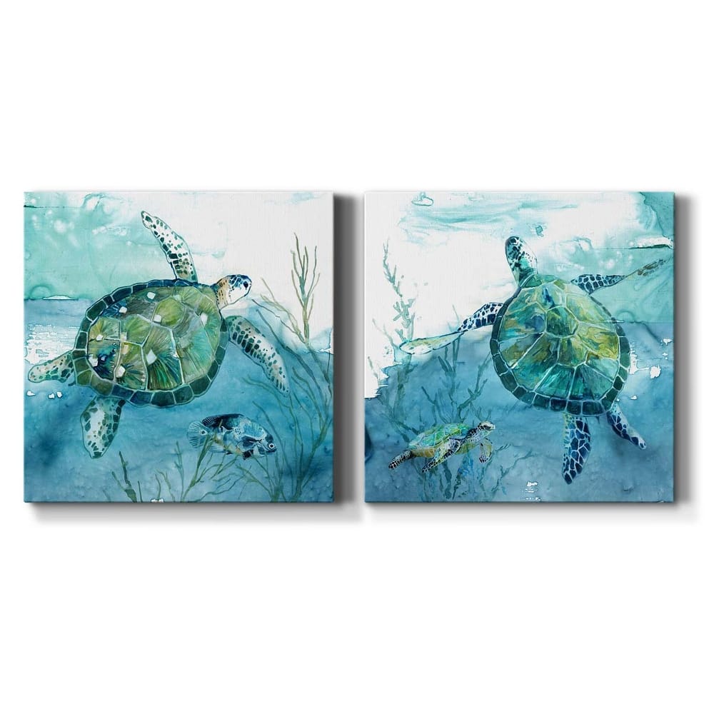 Delray Sea Turtle I-Premium Gallery Wrapped Canvas - Ready to Hang