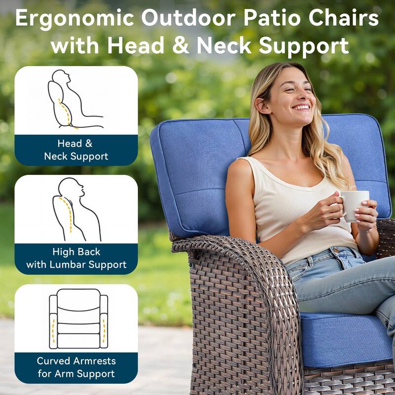 2 Pieces Outdoor All Weather Patio Chairs