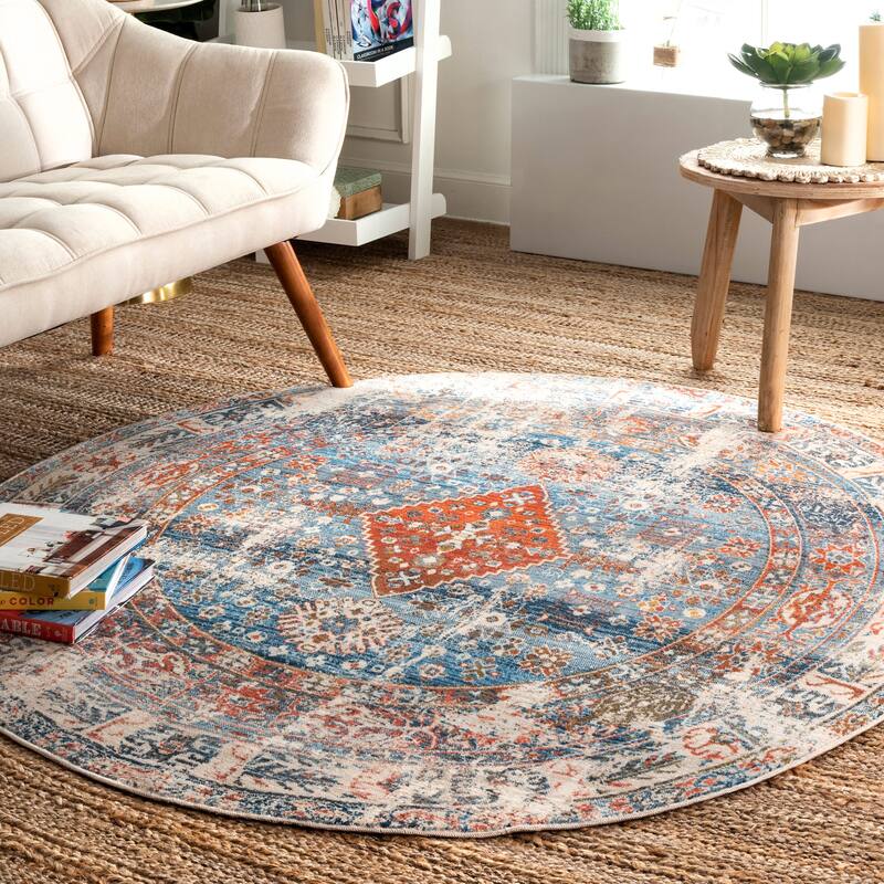 Nuloom Farley Medallion Fringe Area Rug
