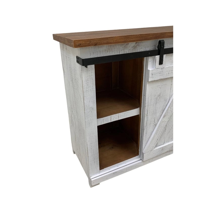 Westgate 60" Sliding Barn Door TV Stand - White