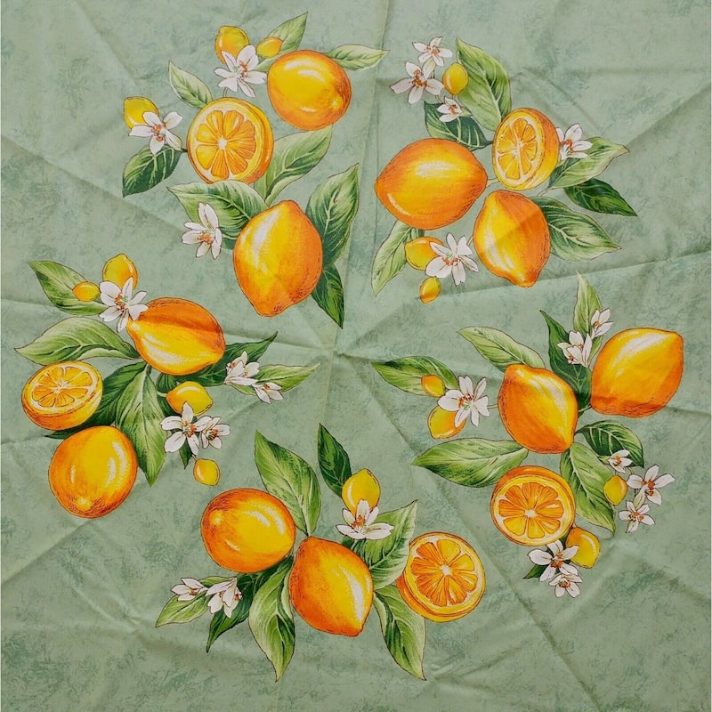 Wipeable Spill Resistant Provencal Cotton Cannes Collection Tablecloth