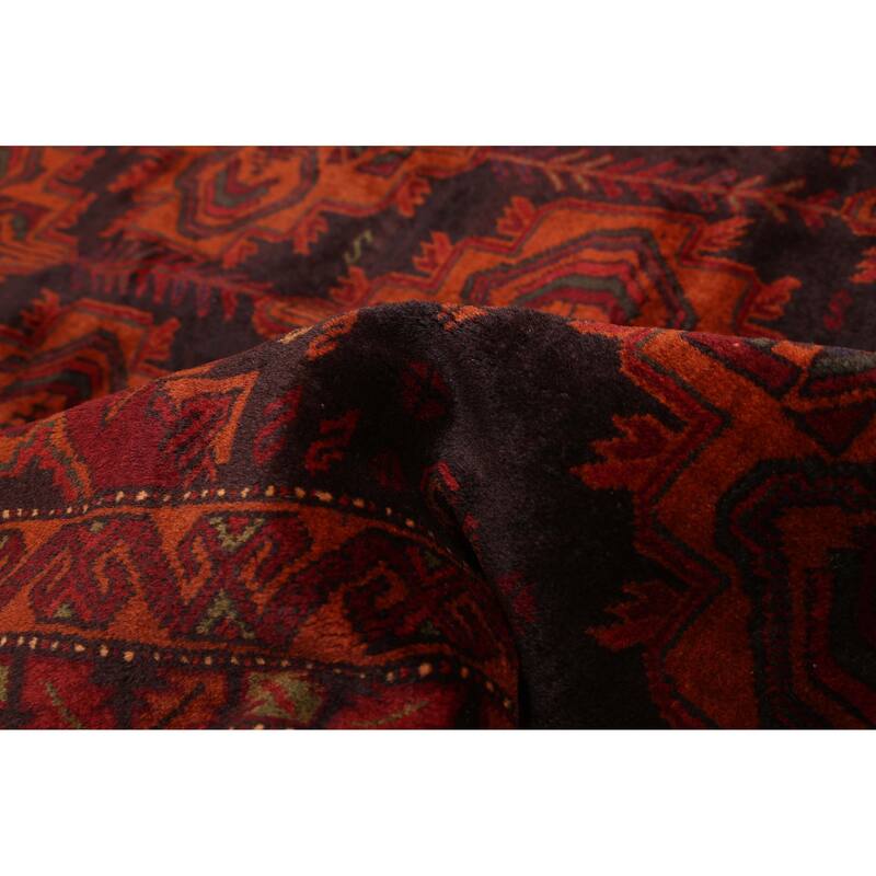 ECARPETGALLERY Hand-knotted Teimani Black, Rust Wool Rug - 4'1 x 6'4