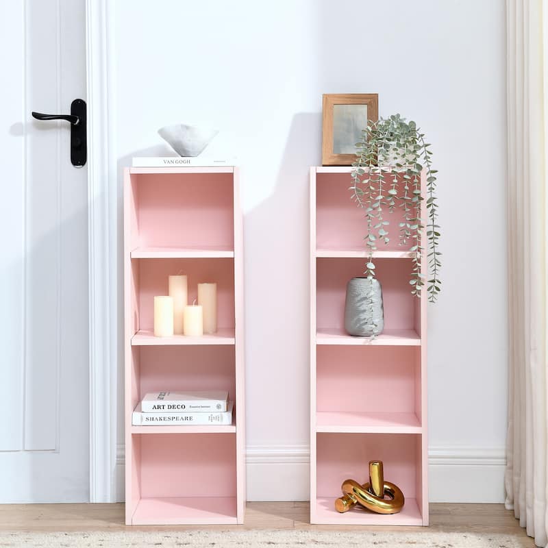 70.90 in. Tall Wood 6-Shelf Standard Bookcase with Interior Shelves
