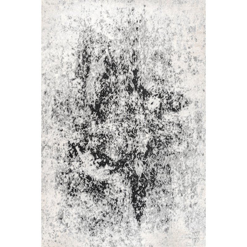 JONATHAN Y Storm Modern Abstract Area Rug - 8 X 10 - Cream/Gray