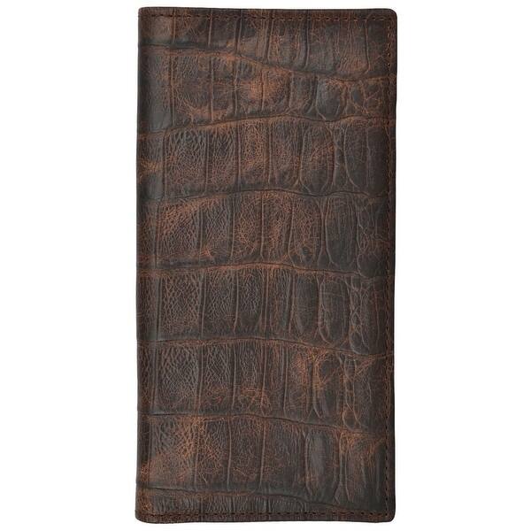 Shop 3d Western Wallet Mens Basic Rodeo Gator Checkbook Cognac
