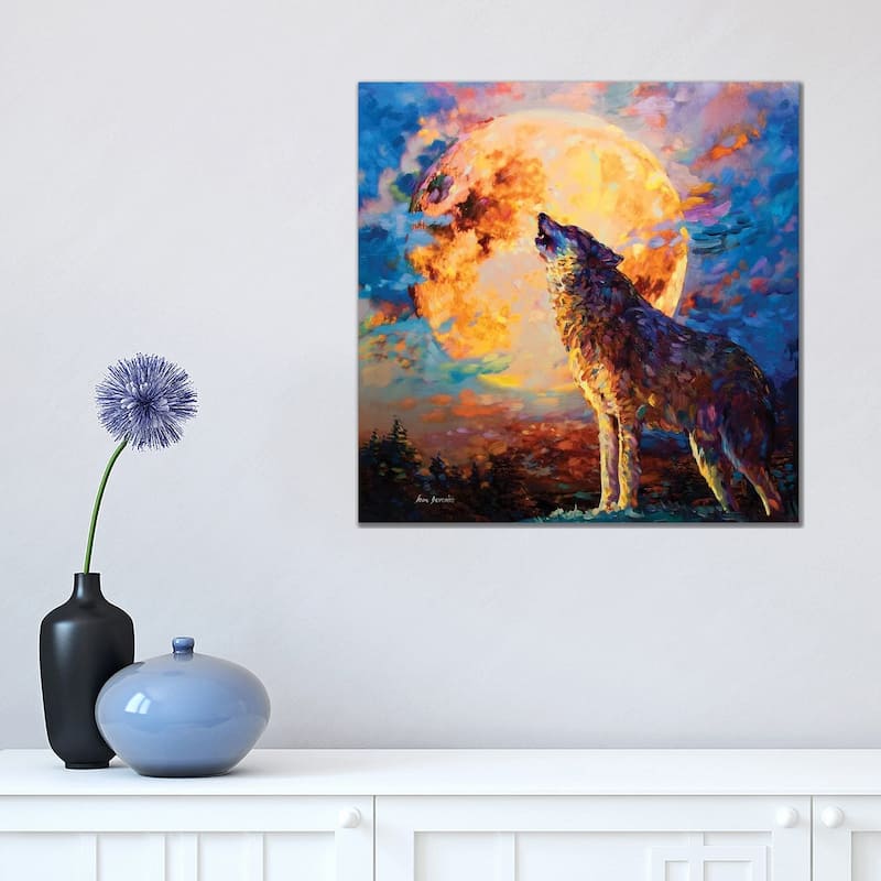 iCanvas "Wolf Art" by Leon Devenice Canvas Print - 18x18x1.5