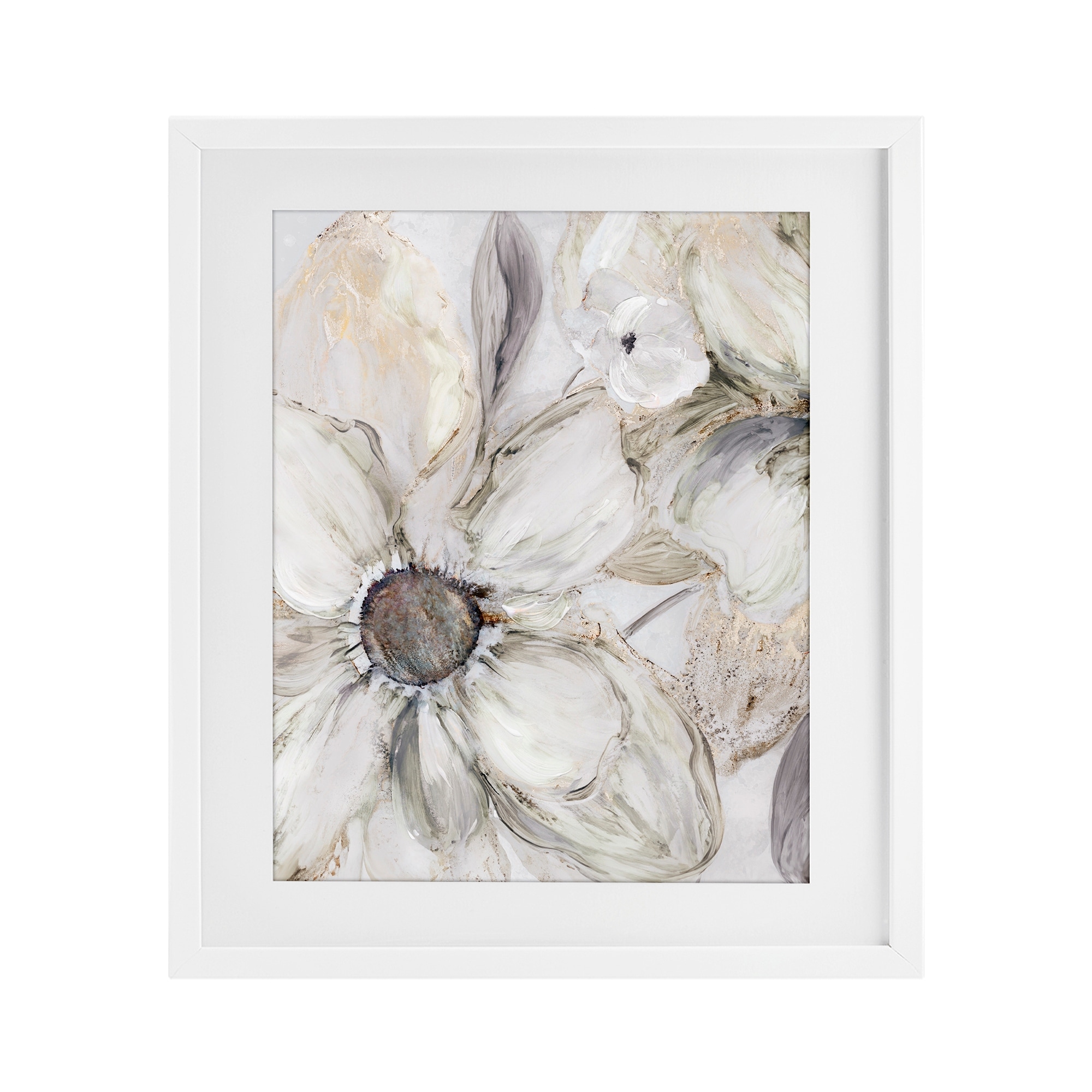 Stupell Neutral Sandstone Blooms Under Glass Framed Design By Carol Robinson