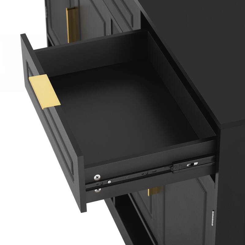 Farmhouse Sideboard with 3 Drawers & 4 Doors