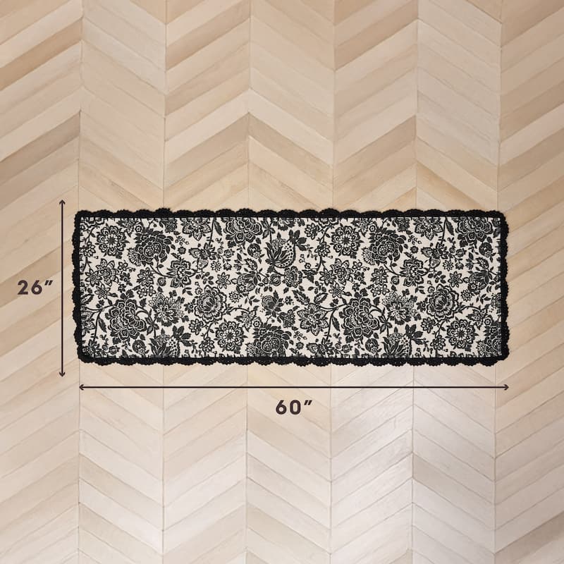 Laura Ashley Cotton Slub Crochet Border Rugs