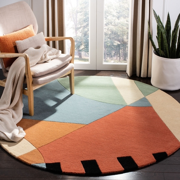Safavieh Handmade Rodeo Drive Sofoula Mid-Century Modern Abstract Wool Rug. Opens flyout.