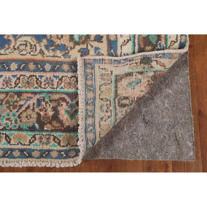 Traditional Hamedan Persian Vintage Area Rug Hand-Knotted Wool Carpet - 6'6"x 9'8"
