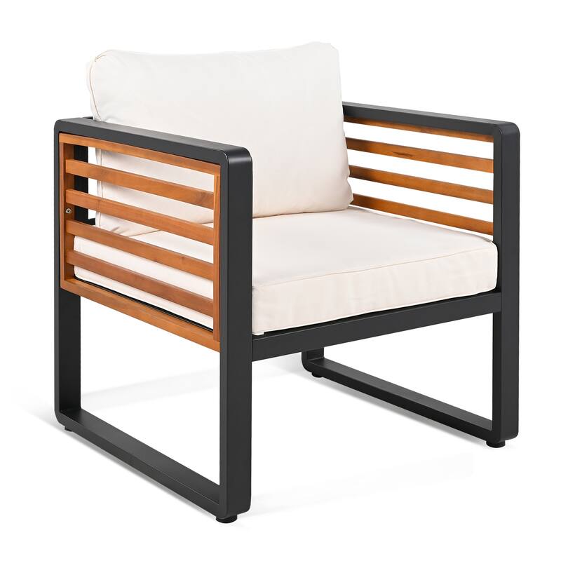 4 Pieces Outdoor Furniture Sofa for 5 Person Conversation Set