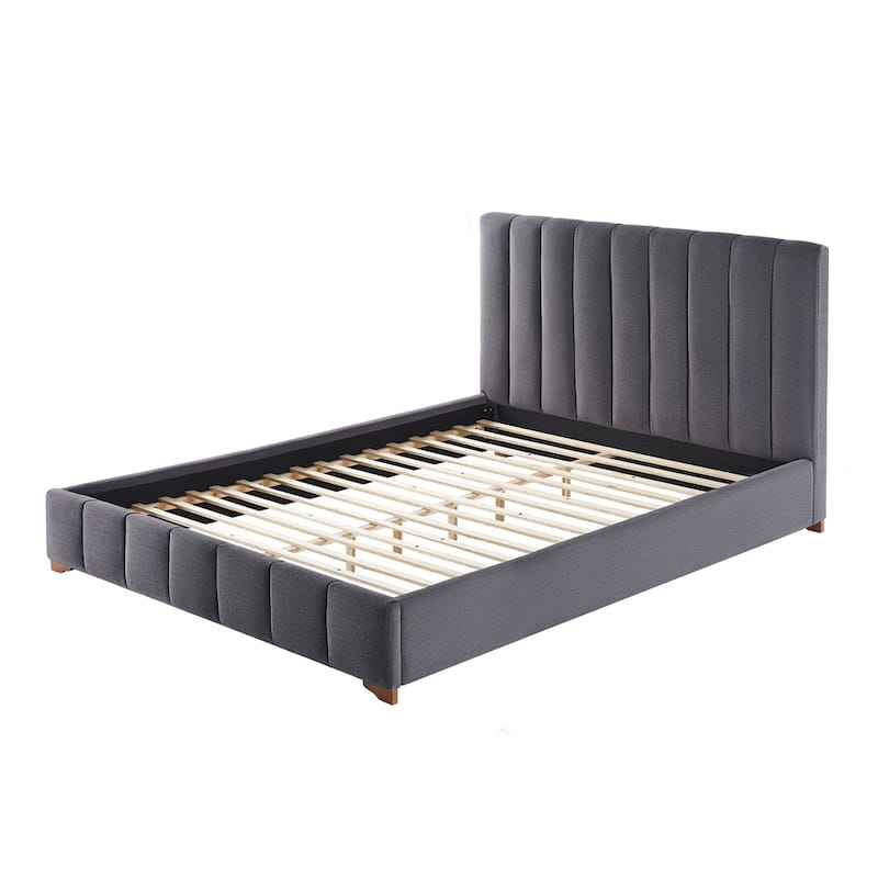 Full Size Modern Design Bed Frame Upholstered Queen Bed Frame Platform