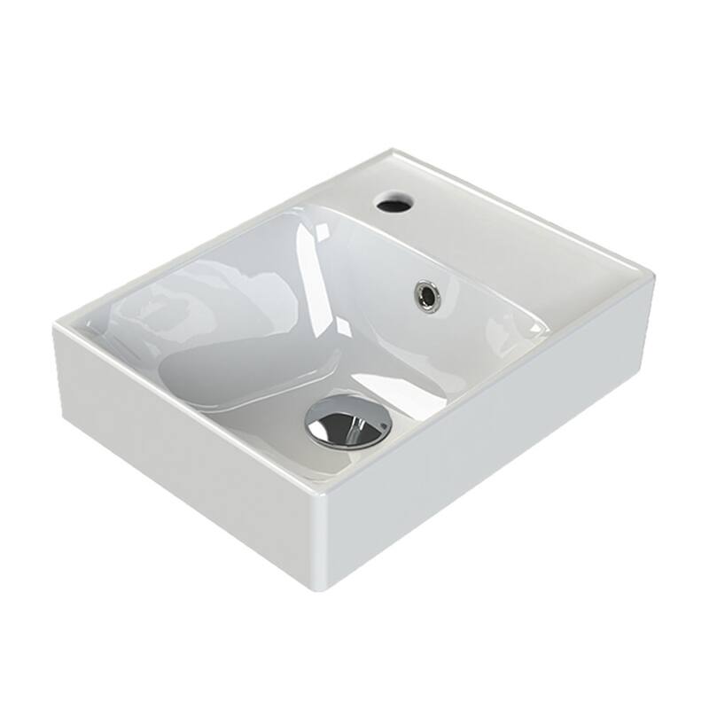 Nameeks CeraStyle 044200-U-One Hole Sharp 15-11/16" Rectangular - White