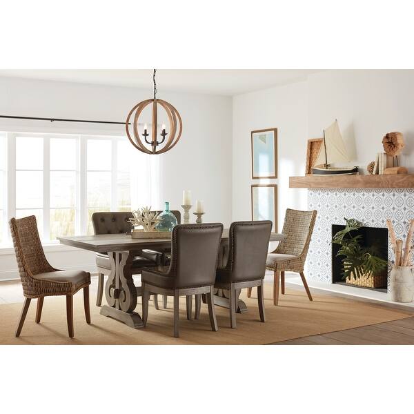 Shop The Gray Barn Higginbotham Grey Mahogany Rattan Dining Chairs
