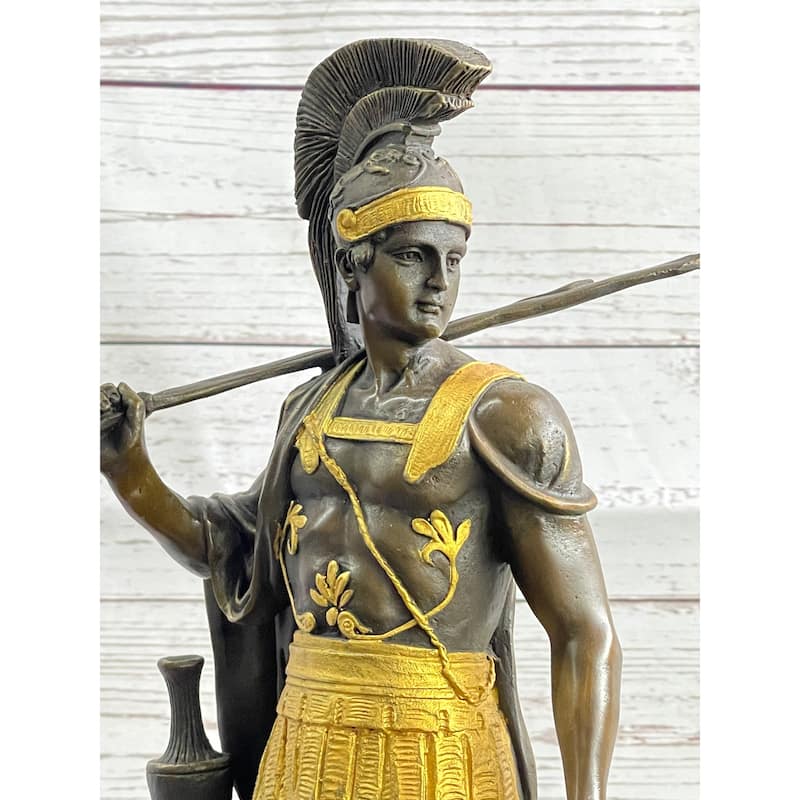 Odysseus Greek Warrior Roman Signed Bronze Art Sculpture Statue 16 Inches X 9.5 Inches