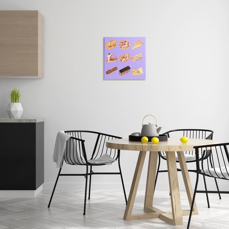 Stupell Bakery Goods on Purple Canvas Wall Art Design By Melissa Wang