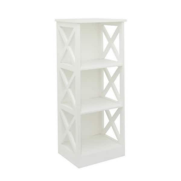 White Large Storage Racks Plutus Brands Storage Rack-white in White Wood - Bed Bath & Beyond ...
