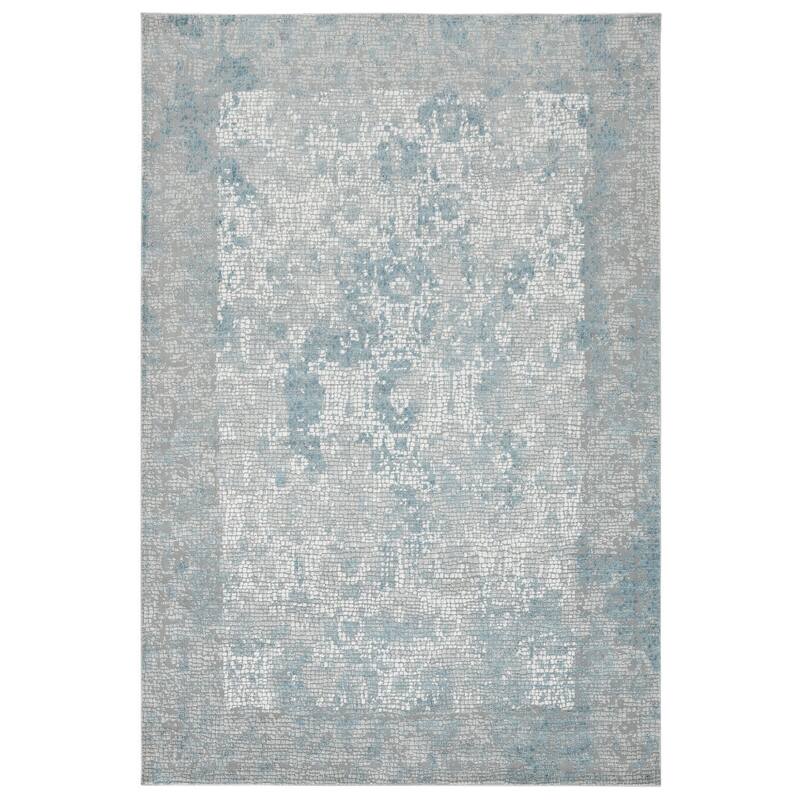 HomeRoots Medallion Contemporary Rectangle Area Rug