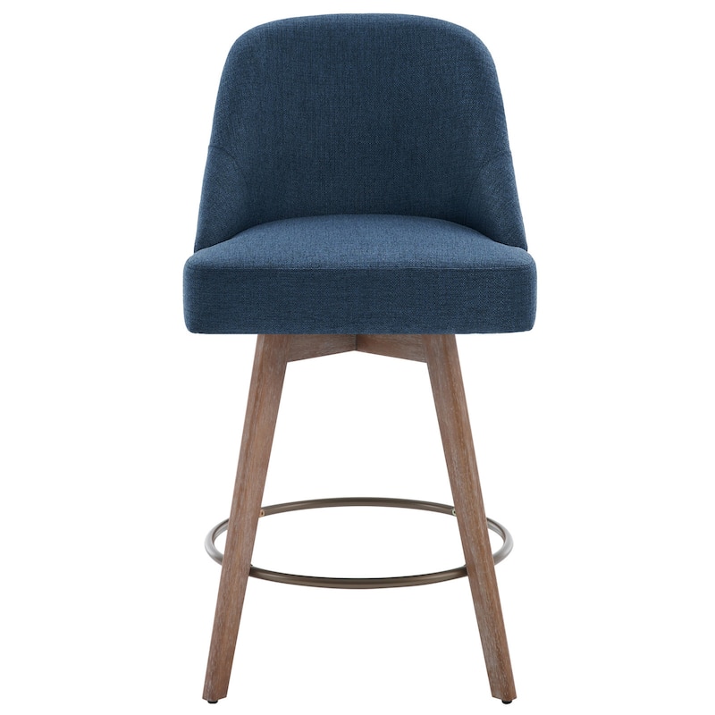 26" Counter Height Swivel Bar Stool, Upholstered Counter Stools - 39.37" (H) x 22.44" (D) x 21.65" (W)