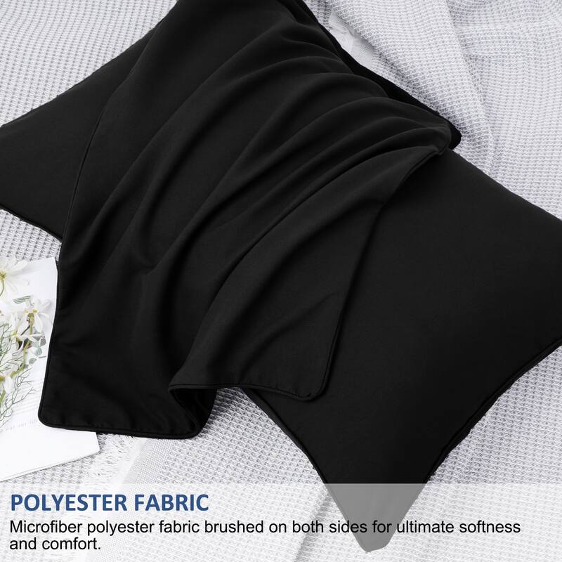 2Pcs Brushed Microfiber Zippered Pillowcases