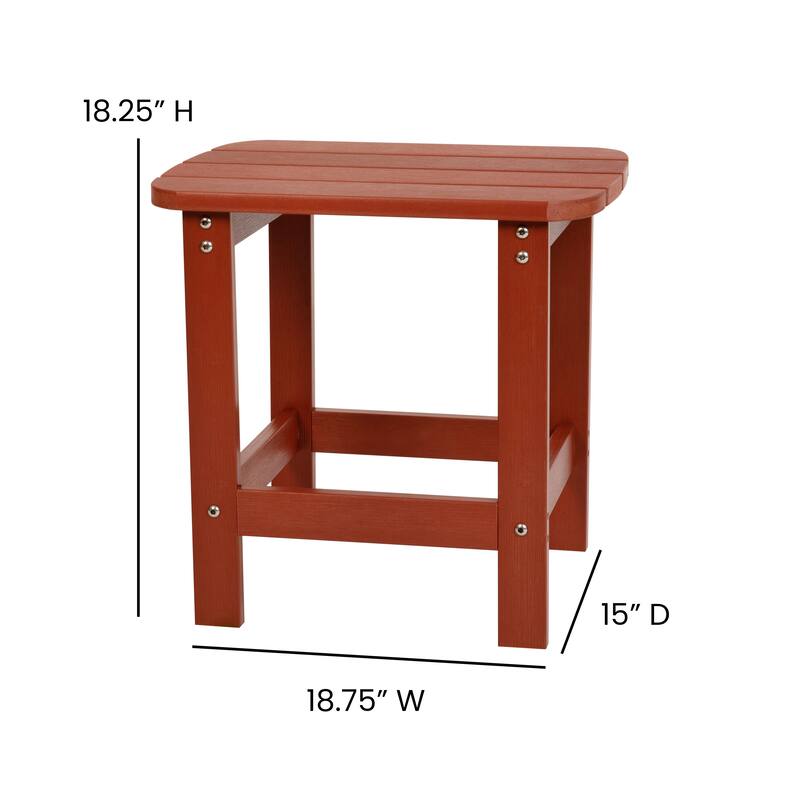 All-Weather Poly Resin Adirondack Side Table - Patio Table