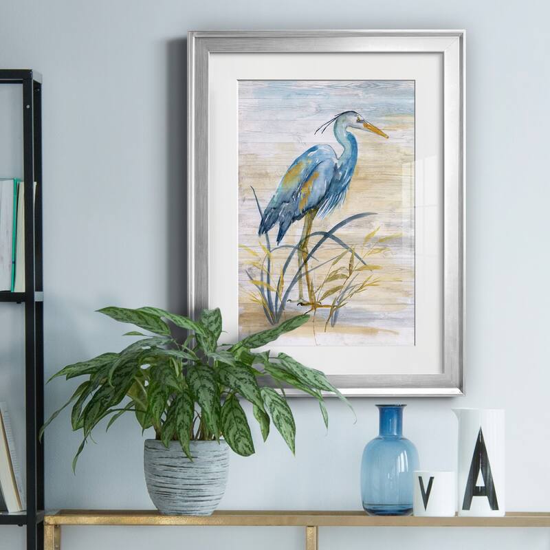 Blue Heron I Premium Framed Print - Ready to Hang