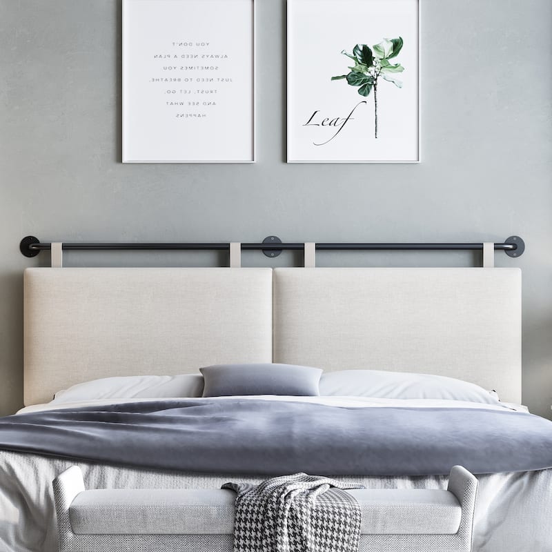 Wayna Wall Mount Upholstered Headboard,Flat Headboard, Quick Install