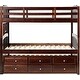 preview thumbnail 6 of 5, Twin Over Twin Wood Bunk Bed with Drawers